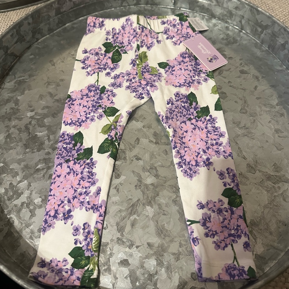 NWT-Floral Hydrangea infants Leggings (12-18 months)